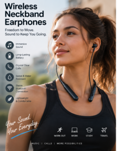 Wireless Neckband Earphones