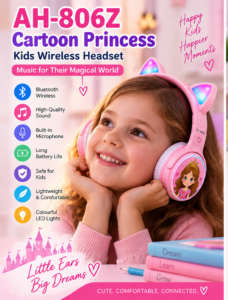 AH-806Z Cartoon Princess Kids Wireless Headsets