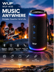 WUF-W35 Professional Portable LED Wireless Bluetooth Speaker:
