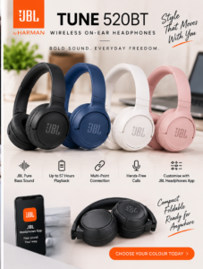 JBL Wireless on ear Headphones
