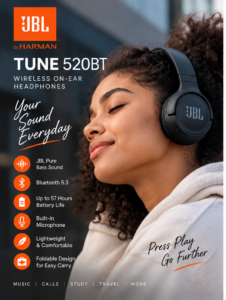 JBL Wireless on ear Headphones