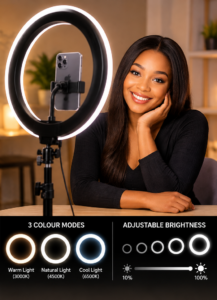 14-Inch LED Ring Light with Tripod Stand