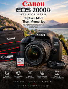 Canon EOS 2000D DSLR camera