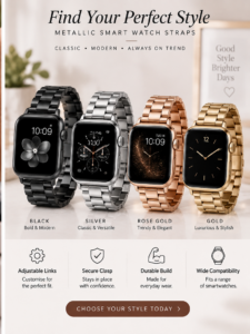 Metallic Smart Watch Straps