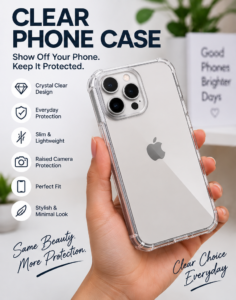 Clear phone case