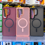 Frosted Translucent MagSafe Phone Case with Metallic Camera Ring