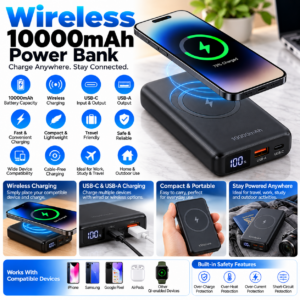 Wireless 10000mAh Powerbank