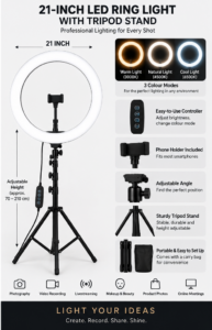 21-Inch LED Ring Light with Tripod
