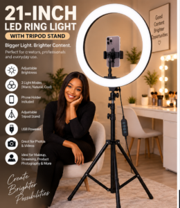 21-Inch LED Ring Light with Tripod