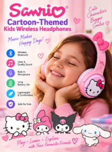 Sanrio Cartoon -Themed Kids Wireless Headphones