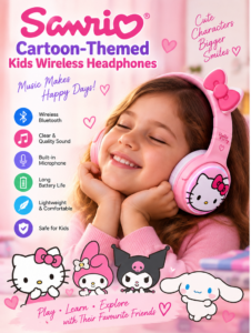 Sanrio Cartoon -Themed Kids Wireless Headphones