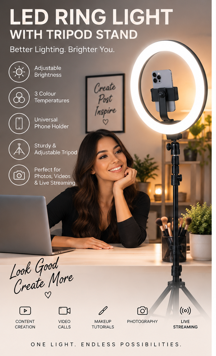 LED Ring Light with Tripod Stand LED Ring Light with Tripod Stand