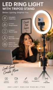 LED Ring Light with Tripod Stand