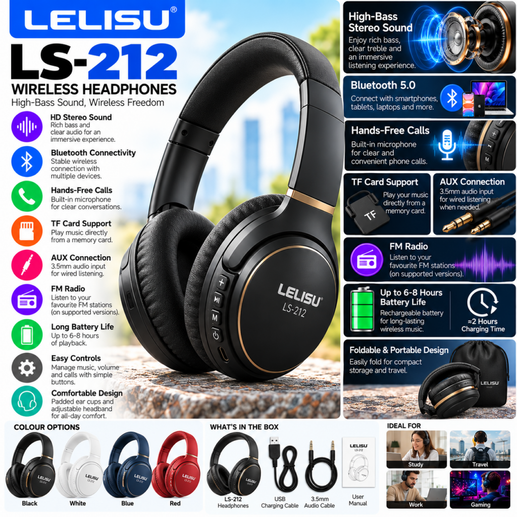 Lelisu LS 212 Wireless Headphones
