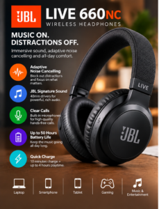 JBL Live 660 NC Wireless Headphones: Features, Benefits and Buying Guide