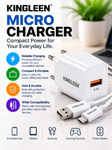 Kingleen Micro Charger: Compact and Convenient Charging for Everyday Devices