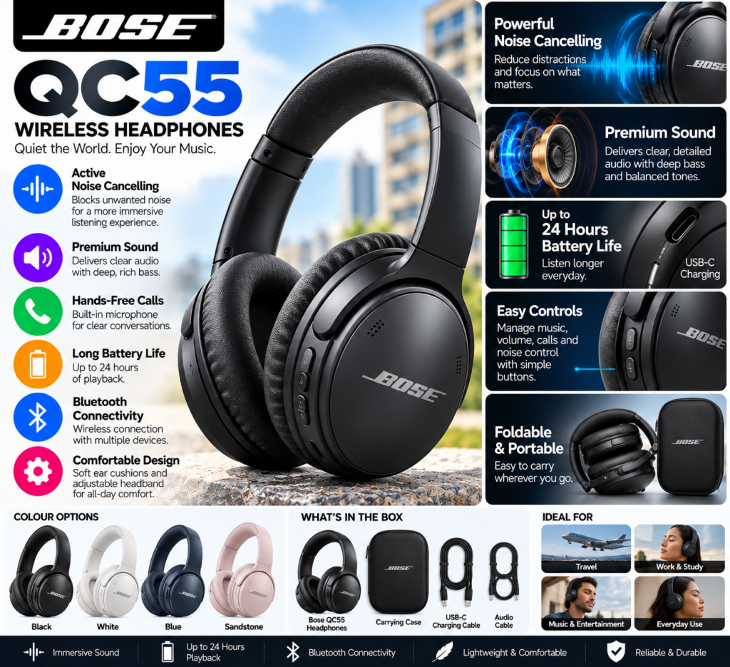 Bose QC55 Wireless Headphones