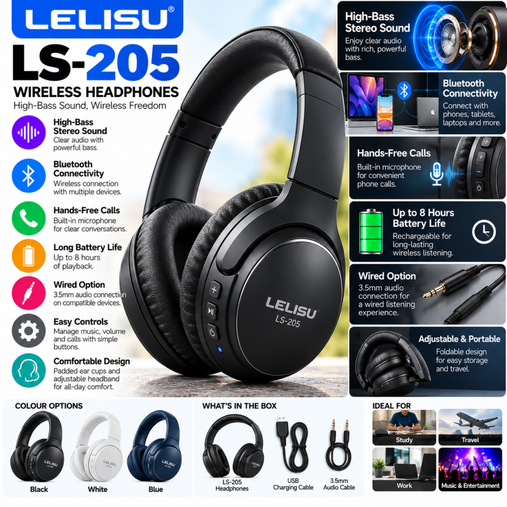 Lelisu LS 205 Wireless Headphones